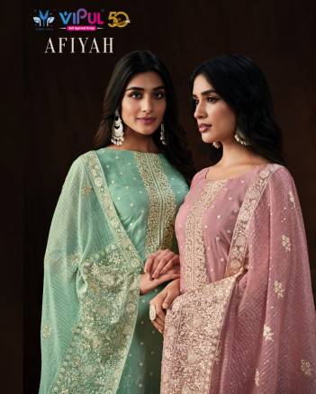 AFIYAH BY VIPUL HEAVY EMBROIDERY SALWAR KAMEEZ MANUFACTURER IN INDIA
